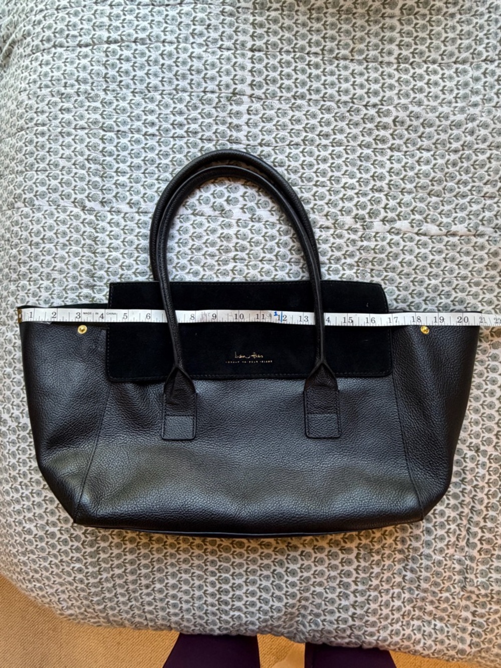India Hicks "Fussy Sarah" Bag in Black Suede and Leather - Picture 14 of 15